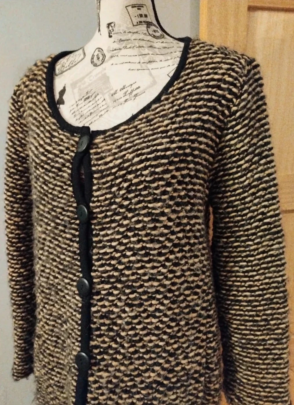 Cardigan longo preto/marrom, G!ozé, T38 – photo 2